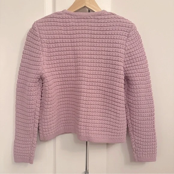 NEW Ba&sh Bash Gaspard Tweed Cardigan Jacket In Purple Lilac | size  2 / M - Picture 8 of 13